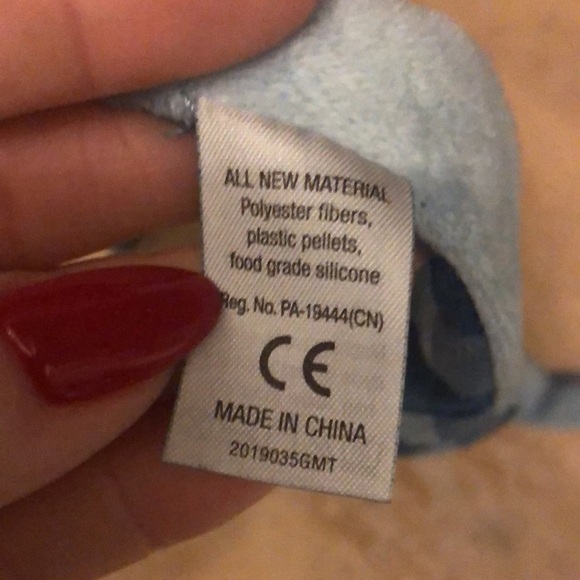 Booginhead Baby Lovey Elephant Blue Teether Security Blanket Knotted Corners - Picture 7 of 7